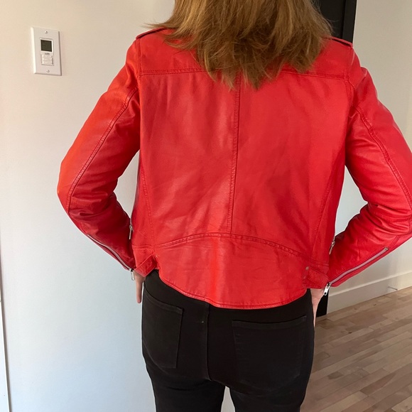 Kookai Red lamb leather perfecto - Picture 5 of 9